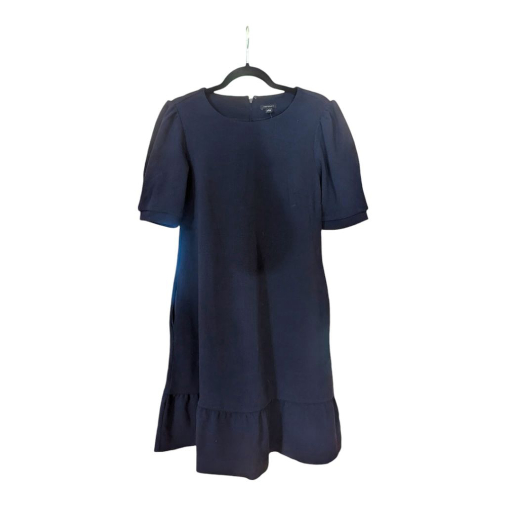NWT Ann Taylor Navy Blue Short Sleeve Textured Shift Dress Size S Small